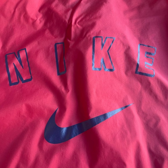 Vintage Nike Windbreaker Jacket Adult Large Red Snap Front Pockets Swoosh 90s - Picture 4 of 14